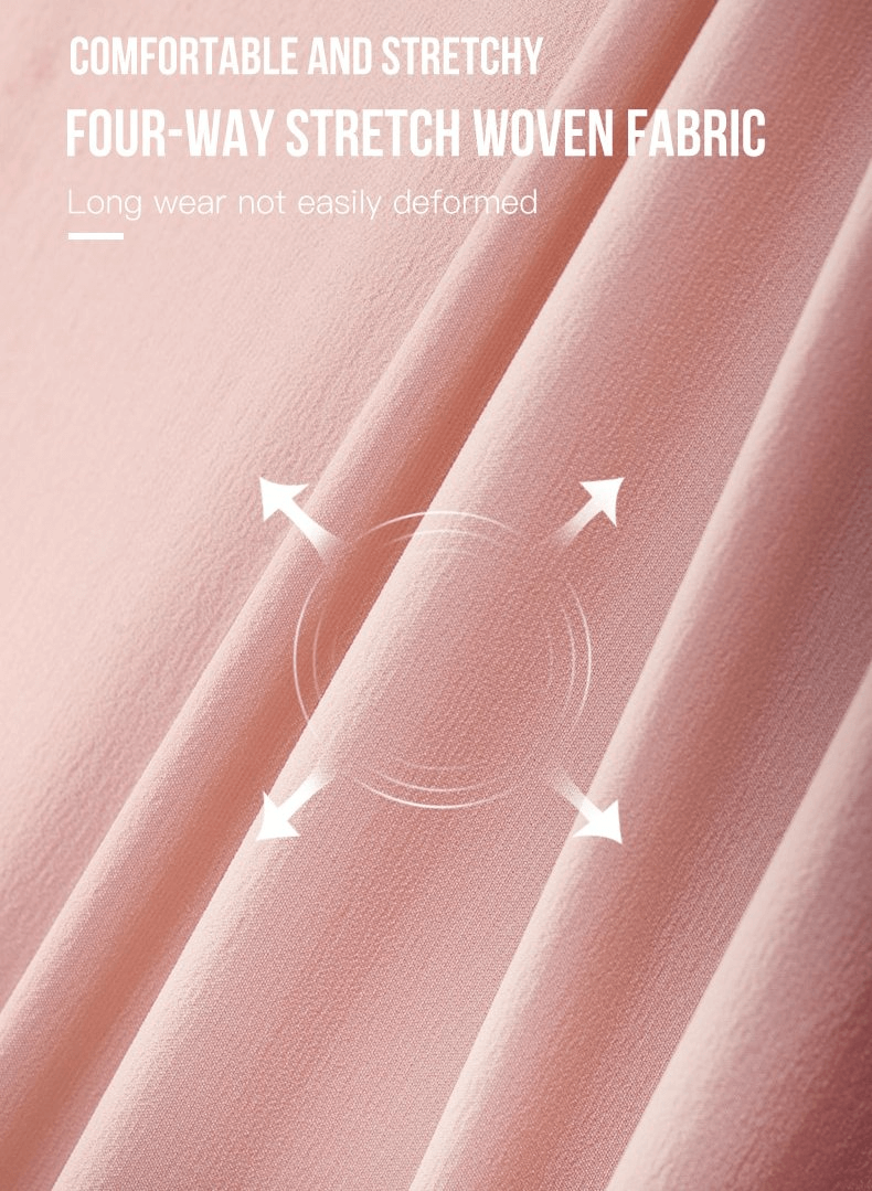 Four-way stretch woven fabric showcasing comfort and durability for sportswear.